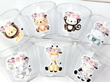 GIRL SAFARI PARTY Cups Safari Birthday Cups Safari Birthday Safari Party Safari Decorations Safari Baby Shower Safari Favors Girl Animals