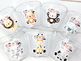 GIRL SAFARI PARTY Cups Safari Birthday Cups Safari Birthday Safari Party Safari Decorations Safari Baby Shower Safari Favors Girl Animals