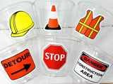 CONSTRUCTION PARTY CUPS - Construction Truck Cups Construction Birthday Construction Party Construction Sign Decorations Cups Dump Truck