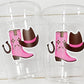 COWGIRL PARTY CUPS - Cowgirl Cups Cowgirl Party Decorations Cowgirl Baby Shower Decorations Baby Sprinkle Cowgirl Boots Birthday Decor Favor