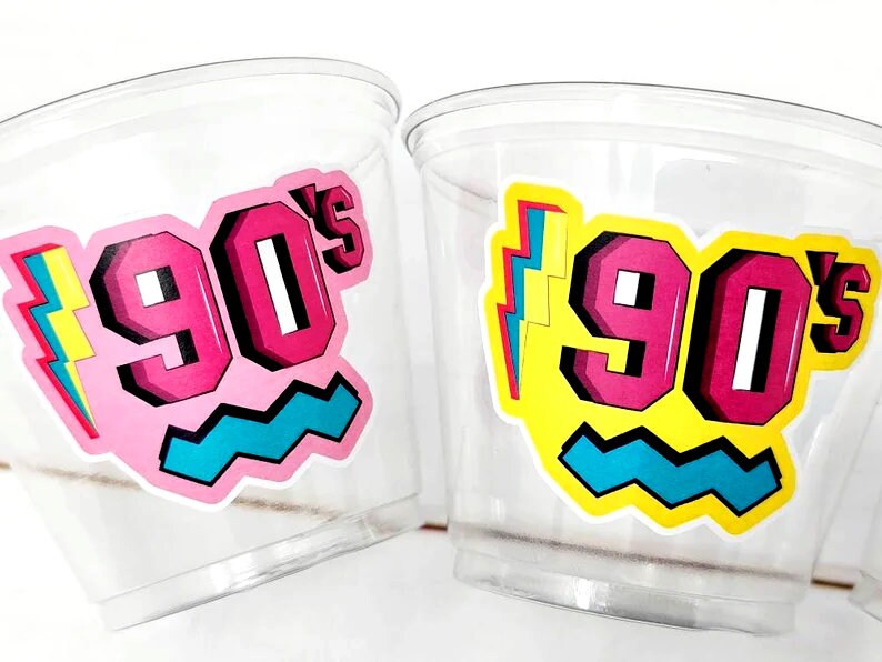 I Love the 90'S PARTY CUPS - 90's Birthday Cups 90's Party Cups 90's Decorations 90's Birthday Party 90's Birthday Party Decorations 90s 80s