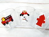 FIRETRUCK PARTY CUPS - Firetruck Cups Firetruck Party Firetruck Birthday Firetruck Birthday Party Favors Fire Truck Favors Fireman Birthday