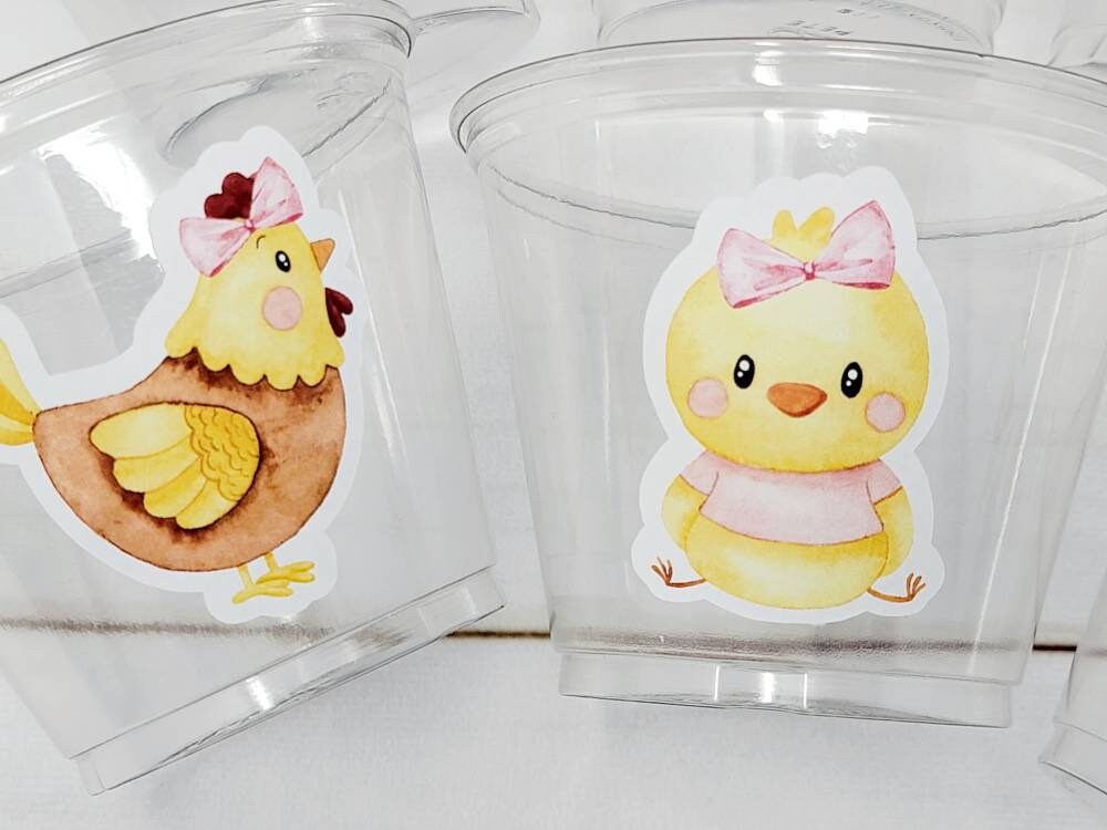 GIRL FARM PARTY Cups - Girl Farm Cups Farm Animal Cups Farm First Birthday Farm Baby Shower Barnyard Party Farm Birthday Decorations Farm