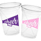 CHEERLEADING PARTY CUPS - Cheer Party Cups Cheerleader Party Cups Cheer Birthday Party Cheer Party Favors Cheer Baby Shower Cups Cheer Squad