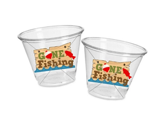 FISHING PARTY CUPS - Gone Fishing Party Fishing Party The Big One Fishing Bobber Decorations Fishing Birthday Fishing First Party Bait Cups
