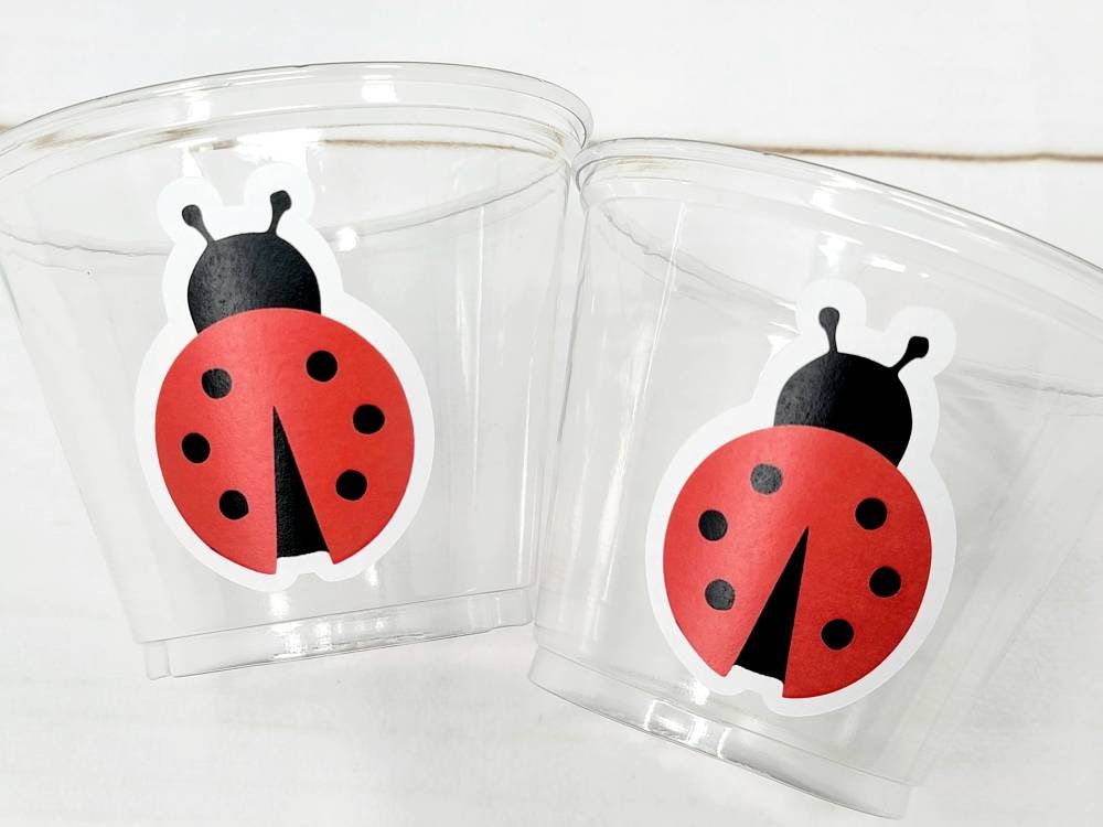 Ladybug Party Cups, Ladybug Birthday, Ladybug Party, Ladybug Treat Cups, Ladybug Party Cups, Ladybug Decorations, Ladybug Cups, Lady Bug