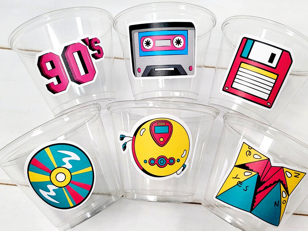 I Love the 90'S PARTY CUPS - 90's Birthday Cups 90's Party Cups 90's Decorations 90's Birthday Party 90's Birthday Party Decorations 90s 80s