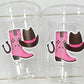 COWGIRL PARTY CUPS - Cowgirl Cups Cowgirl Party Decorations Cowgirl Baby Shower Decorations Baby Sprinkle Cowgirl Boots Birthday Decor Favor
