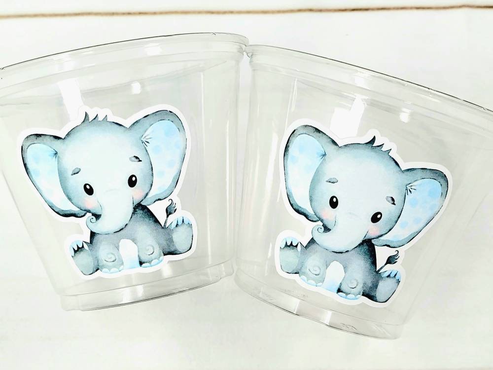 ELEPHANT PARTY CUPS- Elephant Cups Elephant Decorations Elephant Birthday Elephant Party Elephant Party Favors Elephant Baby Shower Sprinkle