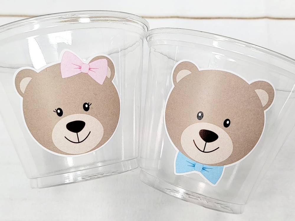 Teddy Bear Party Cups, Teddy Bear Treat Cups, Teddy Bear Birthday, Teddy Bear Party, Teddy Bear Party Favors, Teddy Bear Baby Shower