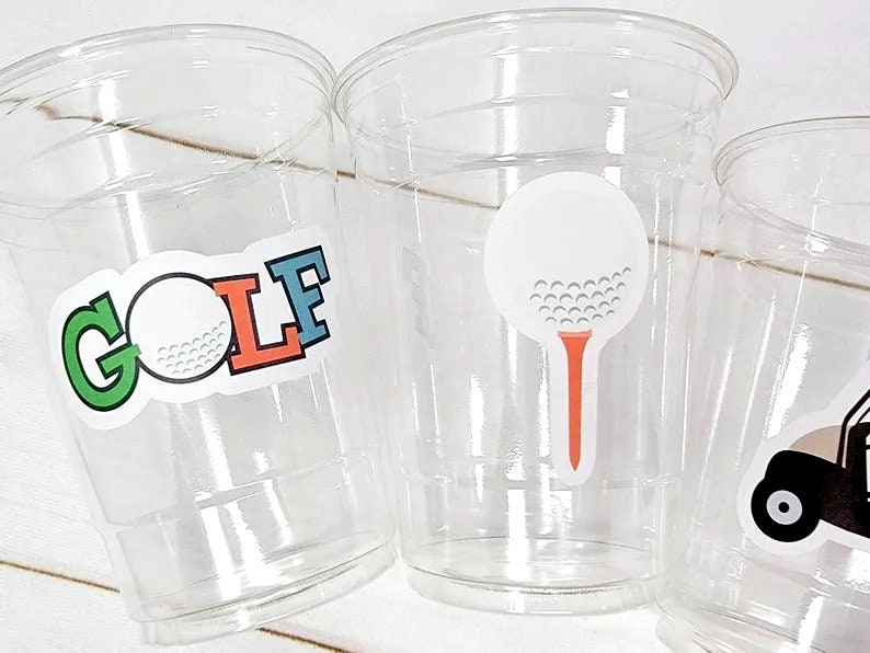 GOLF PARTY CUPS - Golfing Party Cups Golf Birthday Golf Party Golf Decorations Golf Party Supplies Golfing Cups Golf Cups Golf Favors