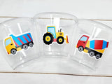 CONSTRUCTION PARTY CUPS - Construction Truck Cups Construction Birthday Construction Party Construction Sign Decorations Cups Dump Truck