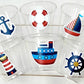 NAUTICAL PARTY CUPS - Nautical Cups Nautical Birthday Nautical Party Nautical Party Favors Nautical Baby Shower Anchor Party Cups Anchor Cup
