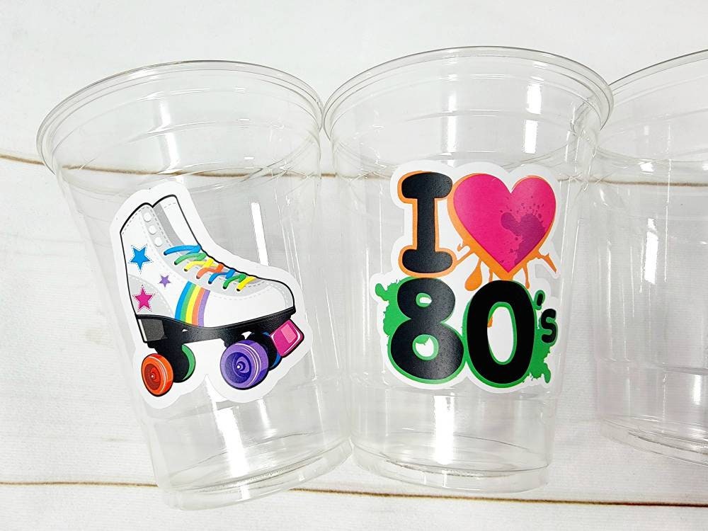 I Love the 80'S PARTY CUPS - 80's Birthday Cups 80's Party Cups 80's Decorations 80's Birthday Party 80's Birthday Party Decorations 80s 90s