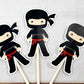 Ninja Cupcake Toppers Ninja Birthday Decorations Ninja Party Ninja Party Supplies Ninja Cupcake Picks Ninja Cake Toppers Ninja Cupcake Decor