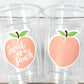 PEACH PARTY CUPS- Peach Birthday Party Peach First Birthday Peach 1st Birthday Peach Party Decorations Peach Party Supplies Sweet as a Peach