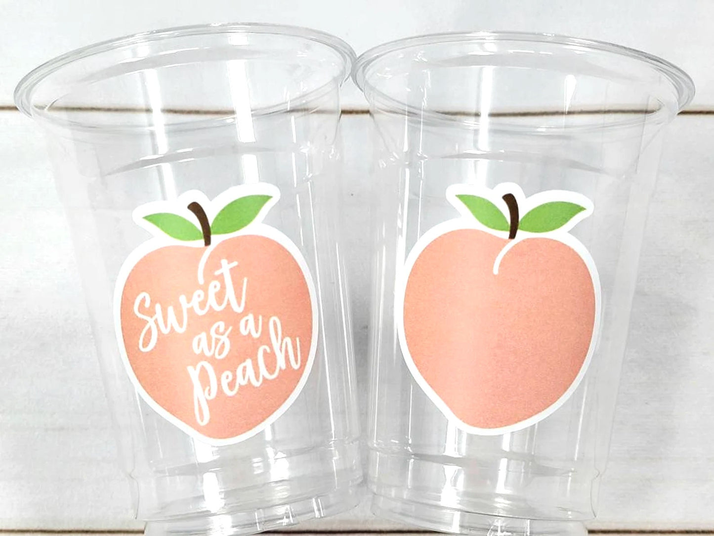 PEACH PARTY CUPS- Peach Birthday Party Peach First Birthday Peach 1st Birthday Peach Party Decorations Peach Party Supplies Sweet as a Peach
