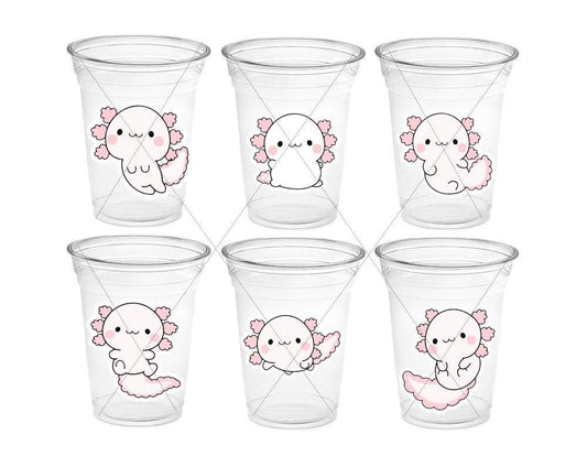 AXOLOTL PARTY CUPS - Axolotl Cups Axolotl Birthday Party Axolotl Party Cups Axolotl Baby Shower Axolotl Party Favors Axolotl Favors Axolotl
