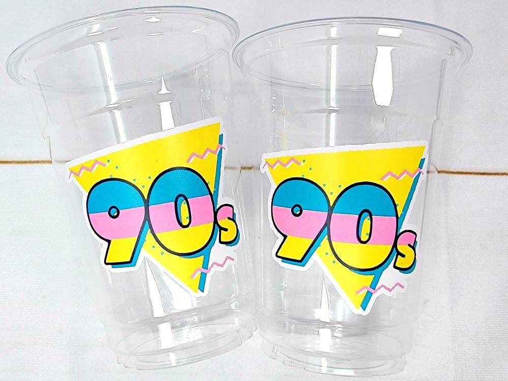 I Love the 90's Party Cups for Retro 90's Celebrations – CRAFTY CUE