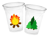 CAMPING PARTY CUPS - Camping Birthday Party Camping Party Decorations, Camping Birthday Supplies Camping Party Supplies Camping Party Favors