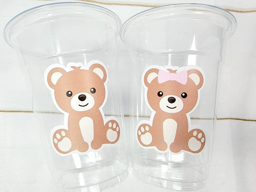 Teddy Bear Party Cups, Teddy Bear Treat Cups, Teddy Bear Birthday, Teddy Bear Party, Teddy Bear Party Favors, Teddy Bear Baby Shower