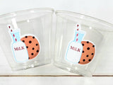 Milk Decorations Cookies Party Cups, Milk Cups and Cookies Cups Party Favors Milk Treat Cups Milk Birthday Cookies Birthday Favors Cups