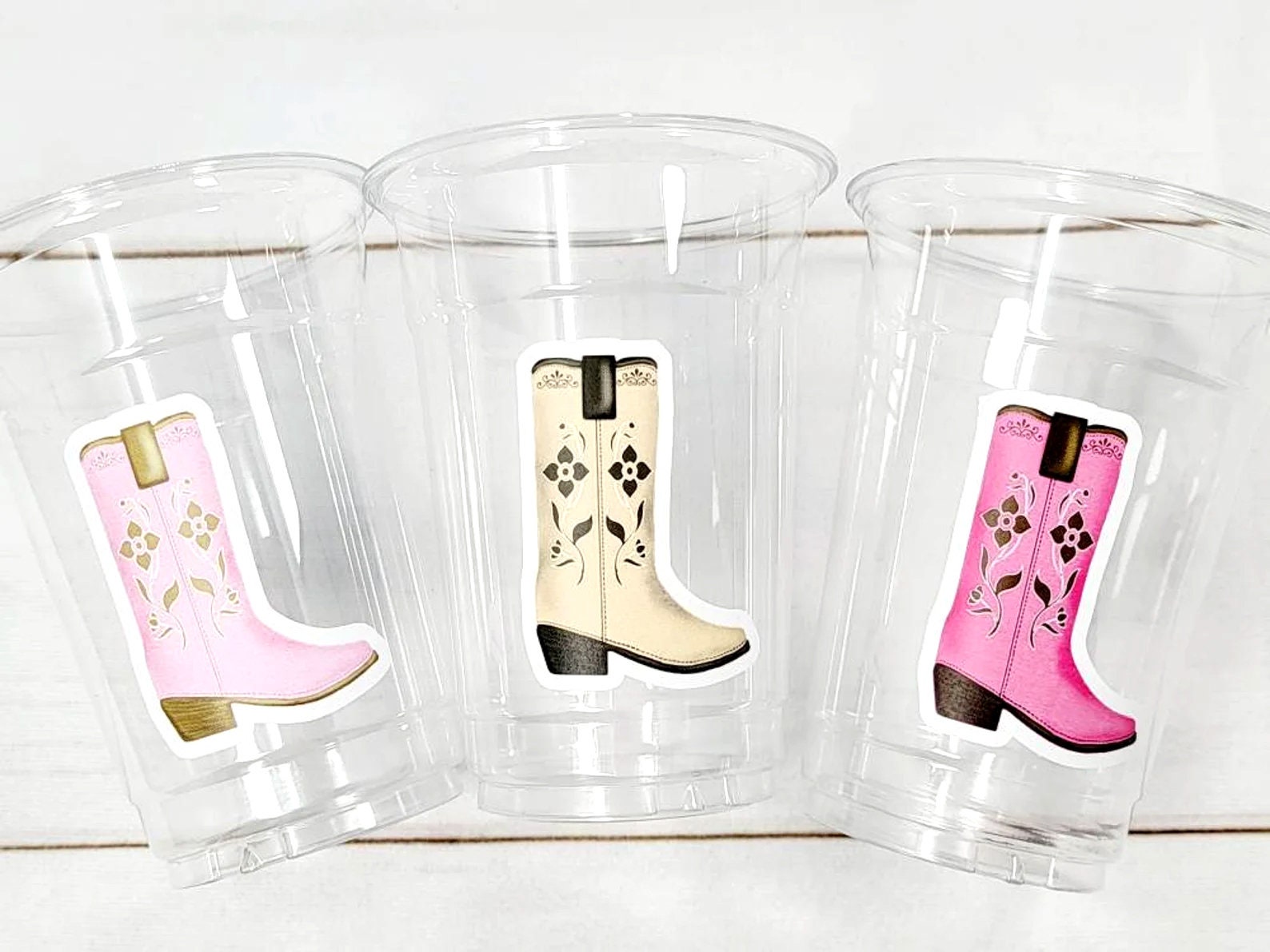 COWGIRL PARTY CUPS - Cowgirl Cups Cowgirl Party Decorations Cowgirl Baby Shower Decorations Baby Sprinkle Cowgirl Boots Birthday Decor Favor