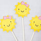Sunshine Cupcake Toppers, Sun Cupcake Toppers, Girl Sunshine, You are my sunshine
