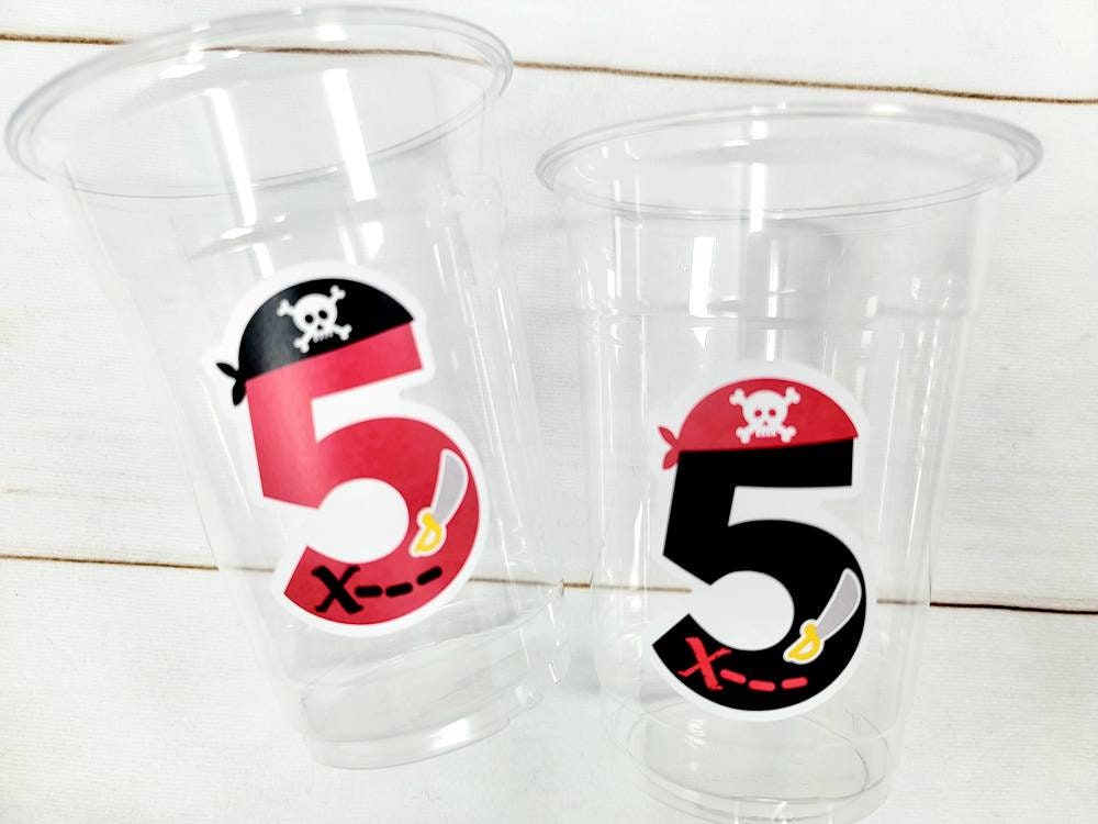 PIRATE PARTY CUPS - Pirate Cups Pirate Birthday Pirate Party Decorations Pirate Birthday Party Pirate Party Supplies Pirate Happy Birthday