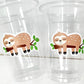 SLOTH PARTY CUPS - Sloth Cups Sloth Birthday Cups Sloth Baby Shower Cups Sloth Party Decorations Sloth Party Favors Sloth Favor Cups Sloth
