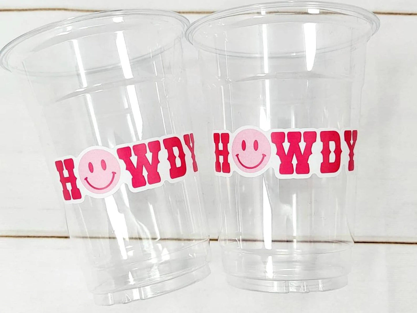 COWGIRL PARTY CUPS, Howdy Cowgirl Cups Cowgirl Party Decorations Cowgirl Bachelorette Party Cowgirl Hat Birthday Rodeo Party Cups Happy Face