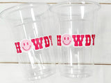 COWGIRL PARTY CUPS - Cowgirl Cups Cowgirl Party Decorations Cowgirl Bachelorette Party Cowgirl Hat Birthday Rodeo Party Cups Happy Face Cup