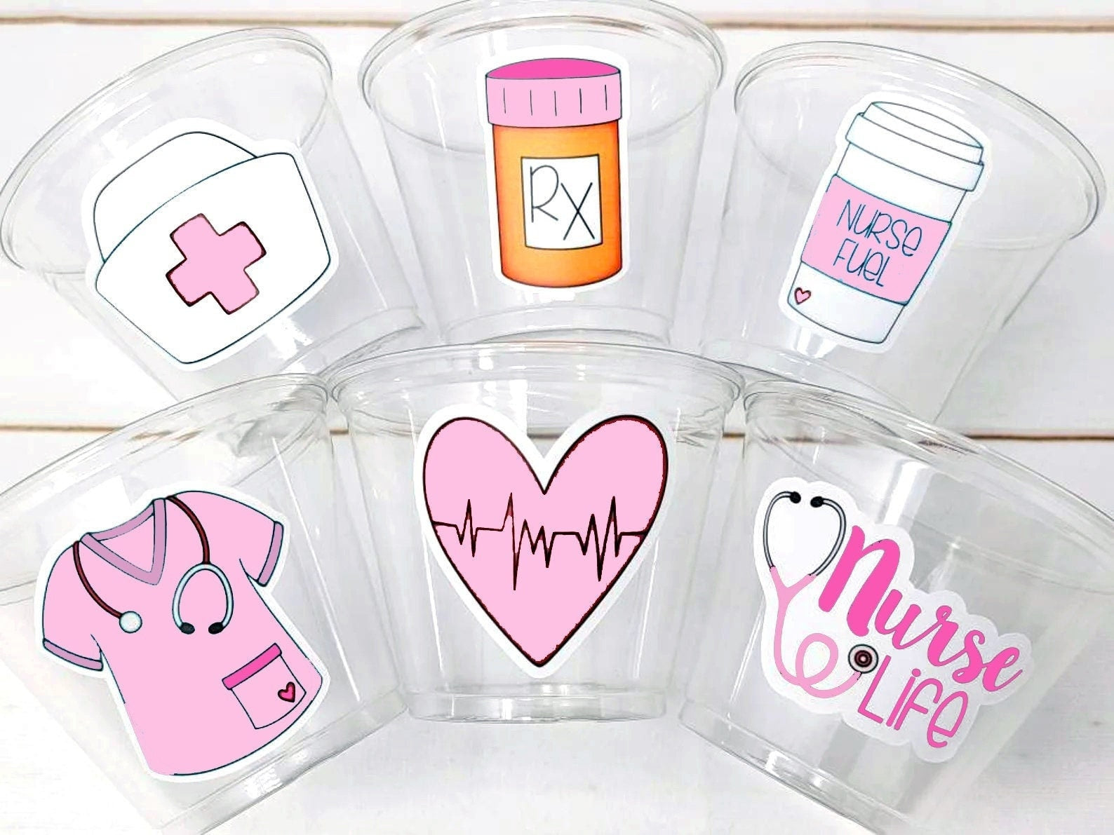 Nursing Party Cups - Doctor Party Cups Nurse Party Cups Nursing Party Rn Party Decorations Medical School Party Nurse Graduation Party Meds
