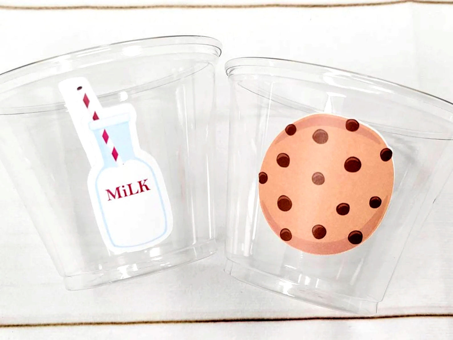 Milk Decorations Cookies Party Cups, Milk Cups and Cookies Cups Party Favors Milk Treat Cups Milk Birthday Cookies Birthday Favors Cups