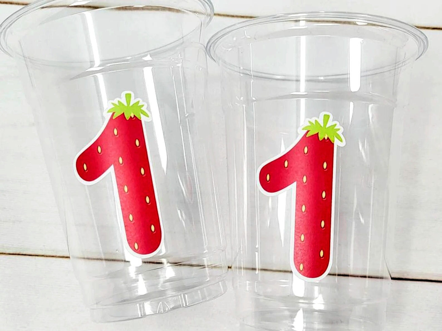 STRAWBERRY PARTY CUPS - Strawberry Birthday Cups Strawberry Cups First Birthday Strawberry Party Decorations Strawberry Baby Shower