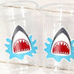 SHARK PARTY CUPS - Shark Treat Cups Shark Birthday Cups Shark Birthday Party Cups Shark Party Favors Shark Party Supplies Shark Decorations