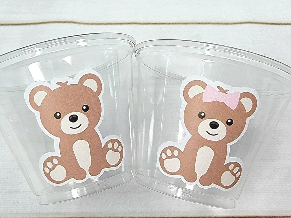 Teddy Bear Party Cups, Teddy Bear Treat Cups, Teddy Bear Birthday, Teddy Bear Party, Teddy Bear Party Favors, Teddy Bear Baby Shower