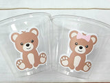 Teddy Bear Party Cups, Teddy Bear Treat Cups, Teddy Bear Birthday, Teddy Bear Party, Teddy Bear Party Favors, Teddy Bear Baby Shower