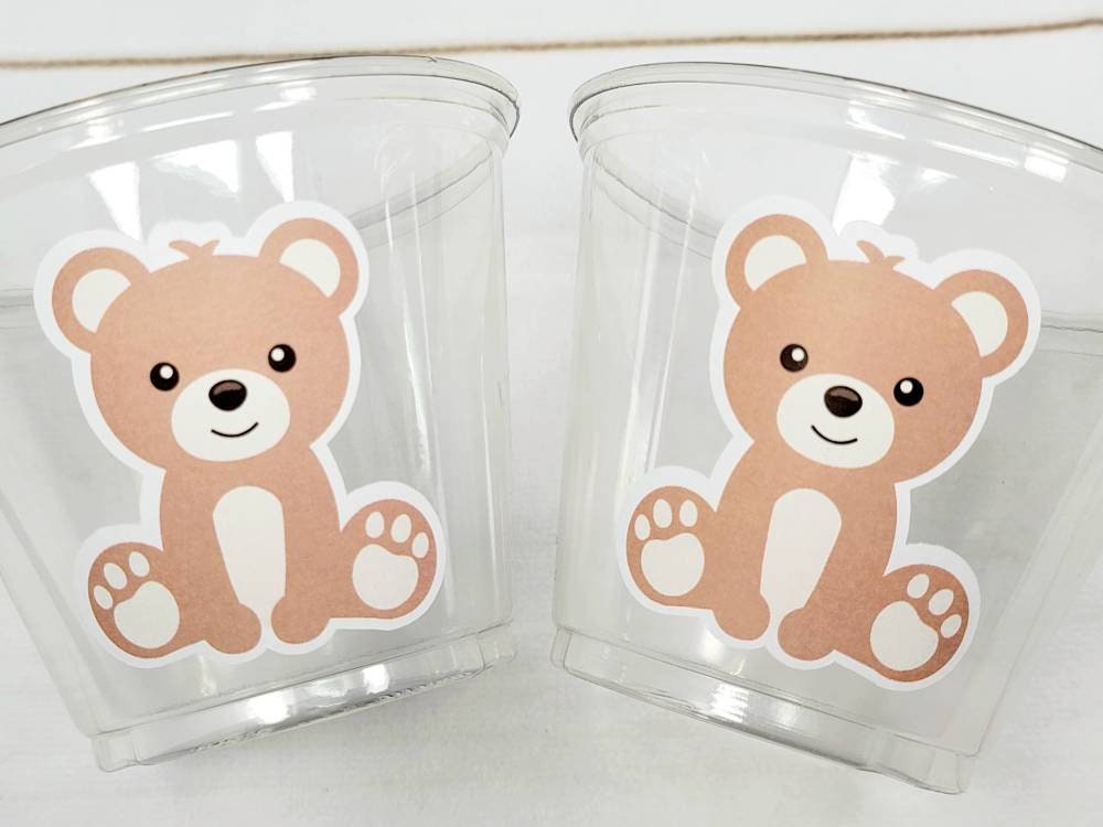 Teddy Bear Party Cups, Teddy Bear Treat Cups, Teddy Bear Birthday, Teddy Bear Party, Teddy Bear Party Favors, Teddy Bear Baby Shower