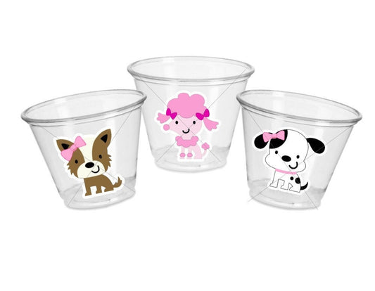 PUPPY PARTY Cups - Dog Party Cups Paw Cups Puppy Party Cups Dog Birthday Party Puppy Birthday Party Puppy Party Decorations Dog Party Favors