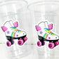 ROLLER SKATE PARTY Cups - Roller Skating Birthday Cups Skate Party Favors Skating Party Cups Roller Skating Birthday 80's Birthday Party