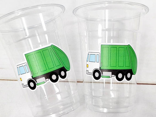 GARBAGE TRUCK PARTY Cups - Garbage Truck Treat Cups Garbage Truck Party Favors Garbage Truck Birthday Favors Trash Garbage Birthday
