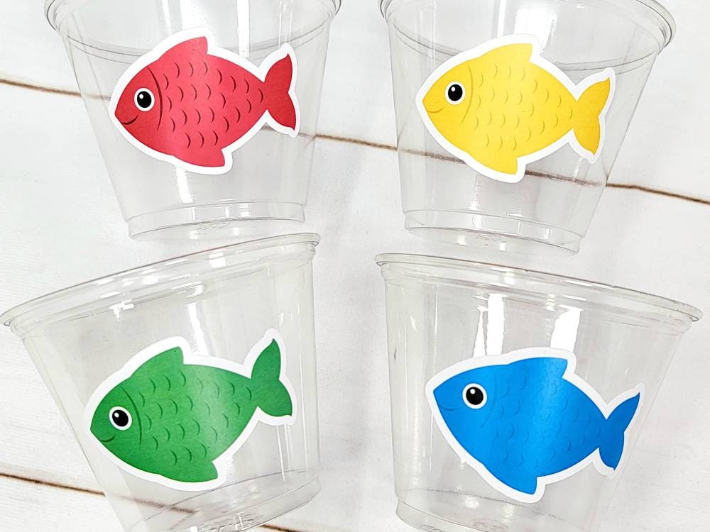 FISHING PARTY CUPS - Fishing Cups Fishing Party Decorations The Big One Fishing Birthday Decorations Fishing Baby Shower Decorations Fishing