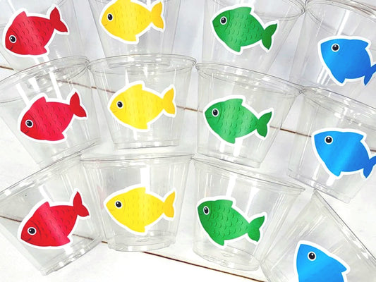 FISHING PARTY CUPS - Fishing Cups Fishing Party Decorations The Big One Fishing Birthday Decorations Fishing Baby Shower Decorations Fishing
