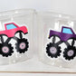MONSTER TRUCK PARTY Cups - Pink Monster Truck Cups Monster Truck Birthday Monster Truck Party Monster Truck Party Favors Girl Monster Truck