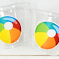 BEACH PARTY CUPS - Beach Ball Cups Beach Cups Beach Ball Party Cups Beach Ball Decorations Beach Party Decorations Beach Party Favors Beach