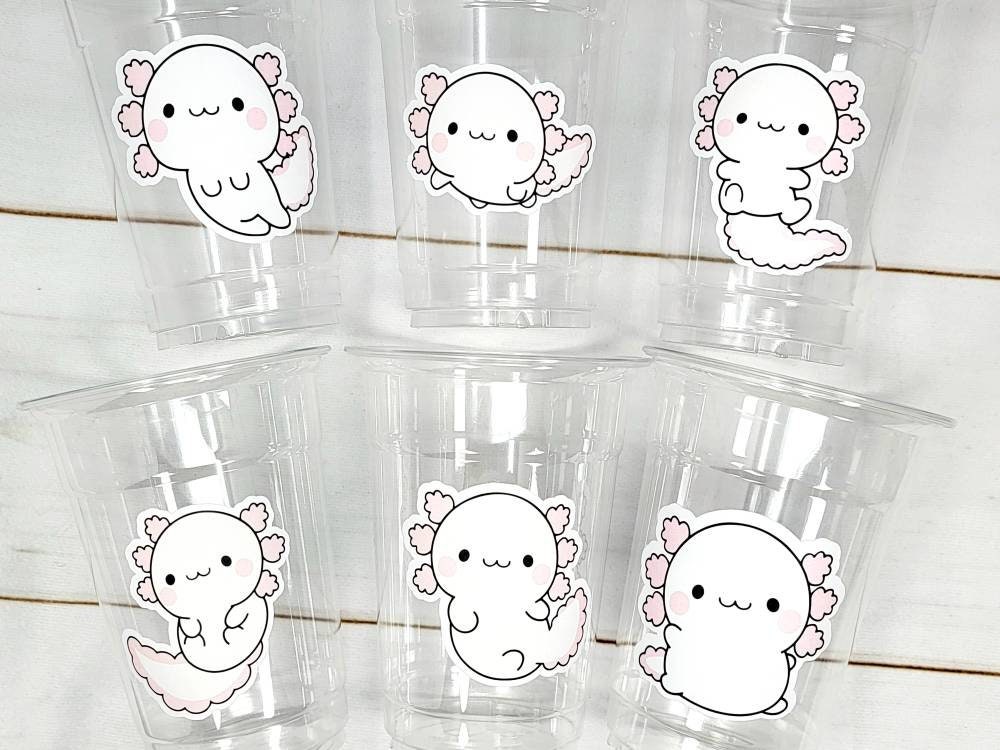 AXOLOTL PARTY CUPS - Axolotl Cups Axolotl Birthday Party Axolotl Party Cups Axolotl Baby Shower Axolotl Party Favors Axolotl Favors Axolotl