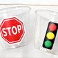 STOP SIGN CUPS - Traffic Light Cups Traffic Sign Cups Transportation Party School Bus Party School Bus Cups Racing Party Cups Race Car Cups