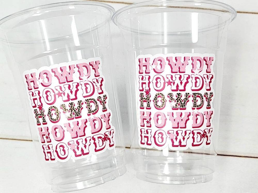 COWGIRL PARTY CUPS - Cowgirl Cups Cowgirl Party Decorations Cowgirl Bachelorette Party Cowgirl Hat Birthday Rodeo Party Cups Let's Go Girls
