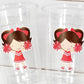 CHEERLEADER PARTY CUPS - Cheer Party Cups Cheerleader Party Cups Cheer Birthday Party Cheer Party Favors Cheer Baby Shower Cups Cheer Squad